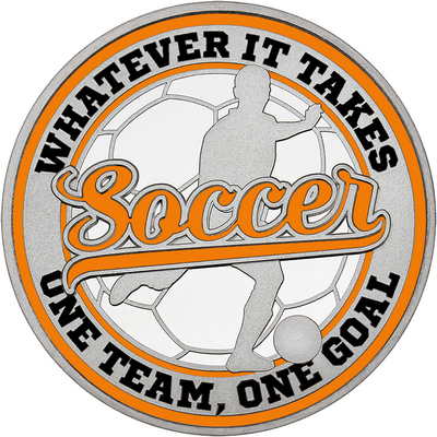 Orange "Soccer" with Orange Outer Circular Borders